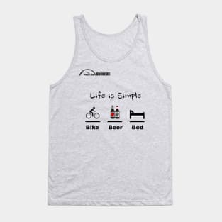 Bike Shirt - Life is Simple - Bike - Beer - Bed Tank Top